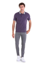 Regular Fit Cotton Blend Plum Polo T-Shirt - MIB