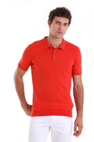 Regular Fit Cotton Blend Pomegranate Flower Polo T-Shirt