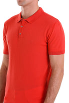 Regular Fit Cotton Blend Pomegranate Flower Polo T-Shirt