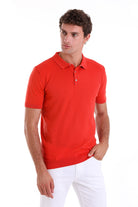 Regular Fit Cotton Blend Pomegranate Flower Polo T-Shirt