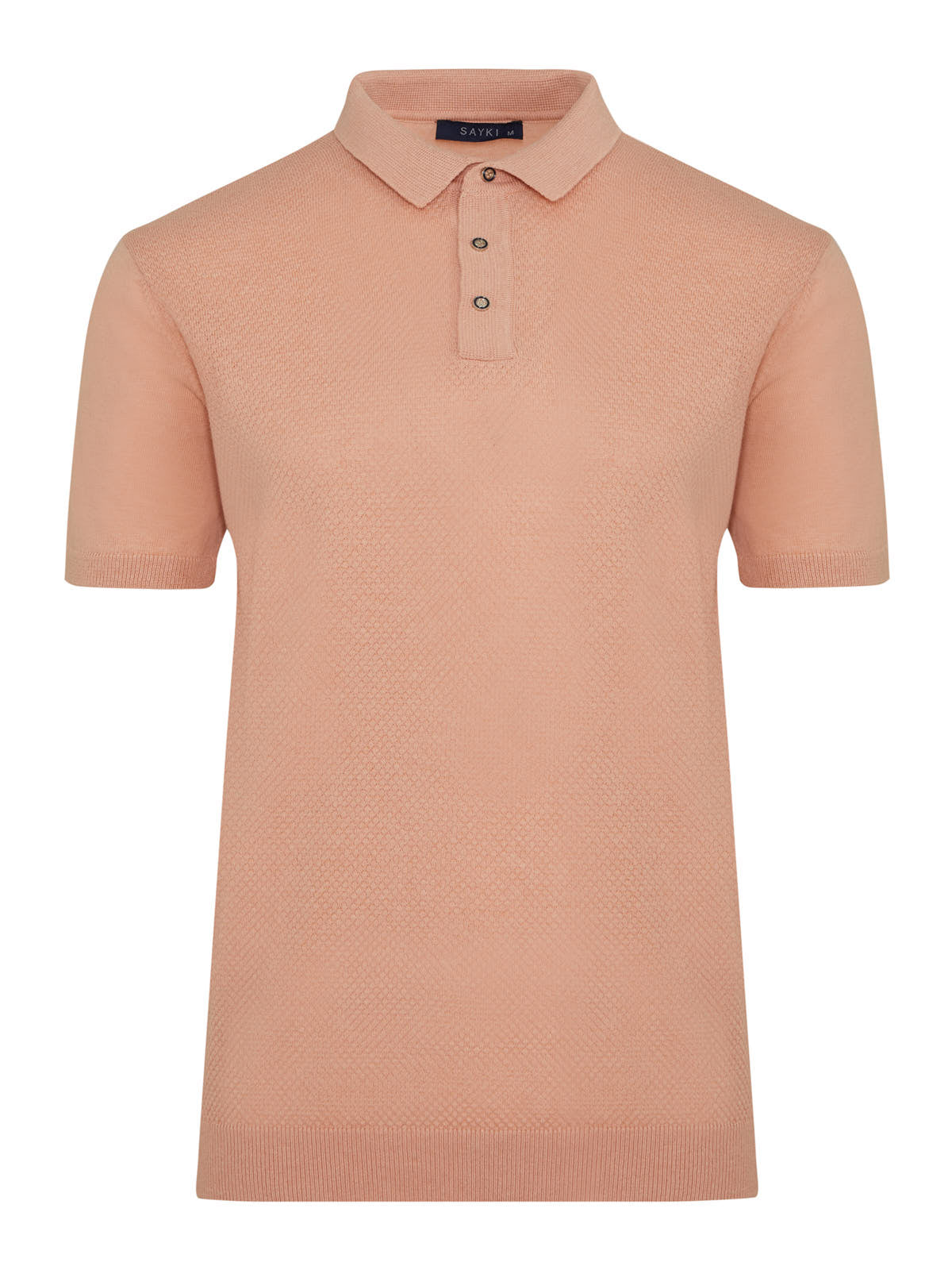 Regular Fit Cotton Blend Salmon Polo T-Shirt - MIB