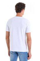 Regular Fit Cotton Blend White Crewneck T-Shirt - MIB