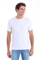 Regular Fit Cotton Blend White Crewneck T-Shirt - MIB