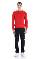 Regular Fit Cotton Brick Crewneck Sweater - MIB