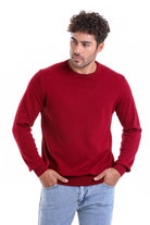 Regular Fit Cotton Burgundy Crewneck Sweater - MIB