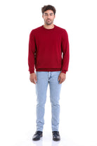 Regular Fit Cotton Burgundy Crewneck Sweater - MIB