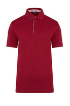 Regular Fit Cotton Burgundy Polo T-Shirt - MIB