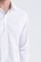 Regular Fit Cotton Long Sleeve White Dress Shirt - MIB