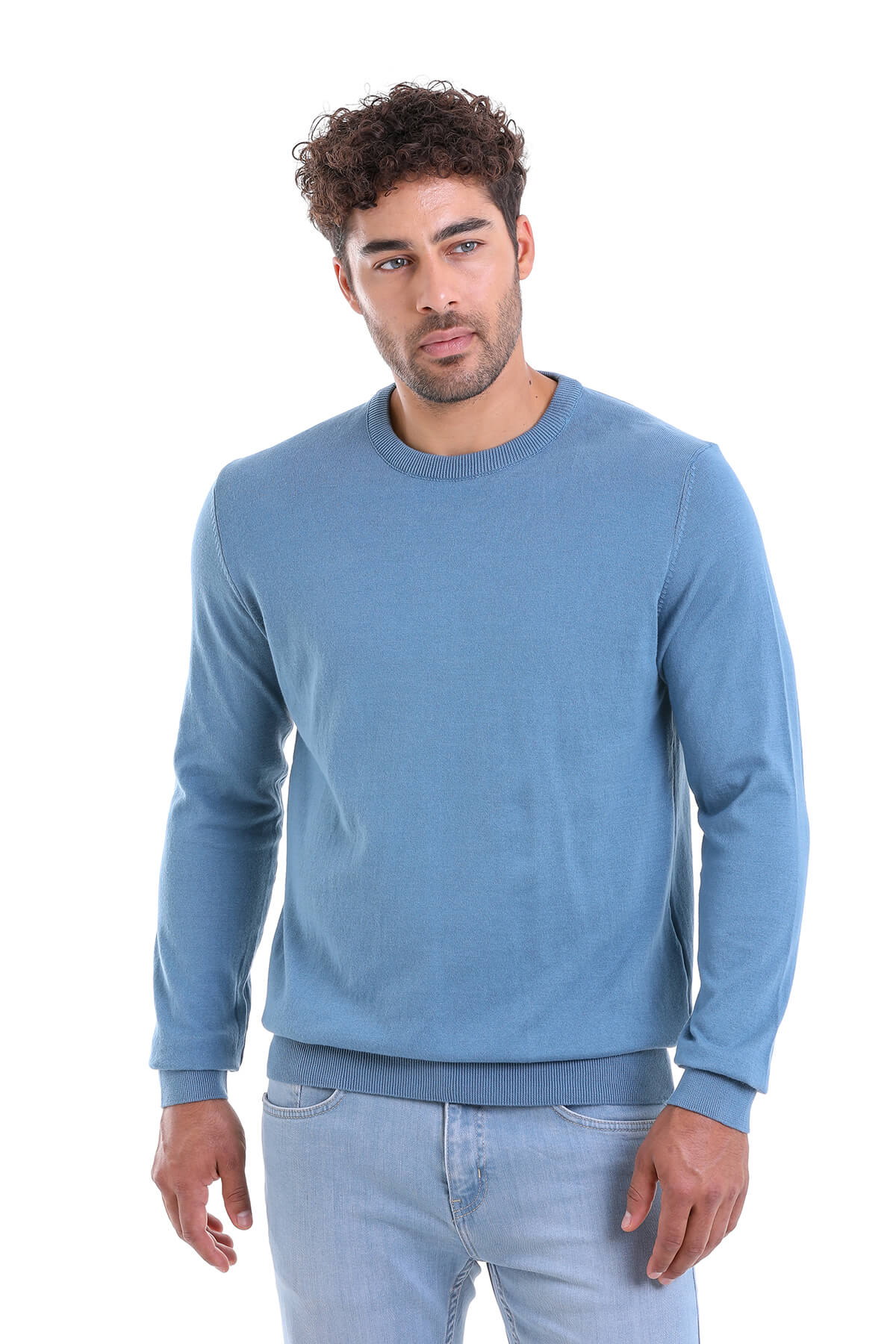 Regular Fit Cotton Mint Crewneck Sweater - MIB