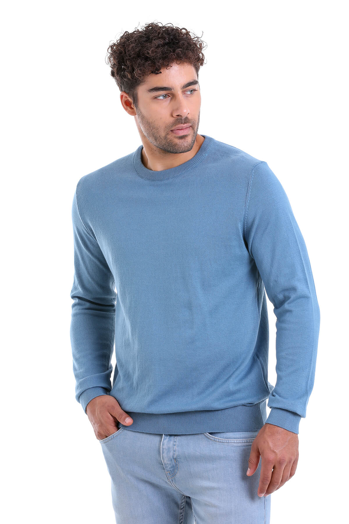 Regular Fit Cotton Mint Crewneck Sweater - MIB