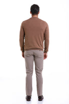 Regular Fit Cotton Tobacco Crewneck Sweater - MIB