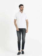 Regular Fit Cotton White Polo T-Shirt - MIB