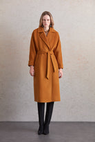 Regular Fit Diana Plain Belted Wool Coat - MIB