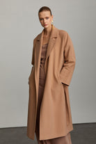 Regular Fit Diana Plain Notch Lapel Belted Coat - MIB