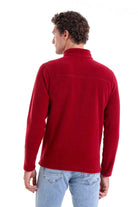 Regular Fit Fleece Burgundy Mock Neck Sweatshirt - MIB