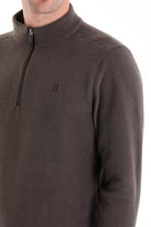 Regular Fit Fleece Khaki Mock Neck Sweatshirt - MIB