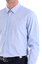 Regular Fit French Cuff Cotton Light Blue Dress Shirt - MIB