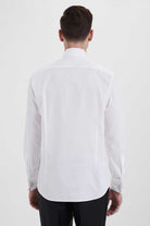 Regular Fit French Cuff Cotton White Tuxedo Shirt - MIB