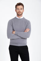 Regular Fit Gray Crewneck Sweater - MIB