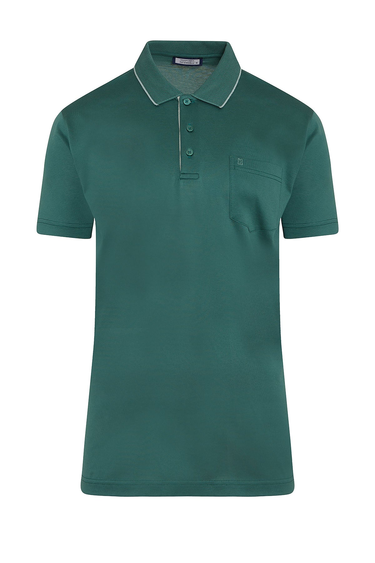 Regular Fit Green Basic Cotton Polo T-Shirt - MIB