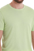 Regular Fit Green Cotton Blend Crew Neck T-Shirt - MIB