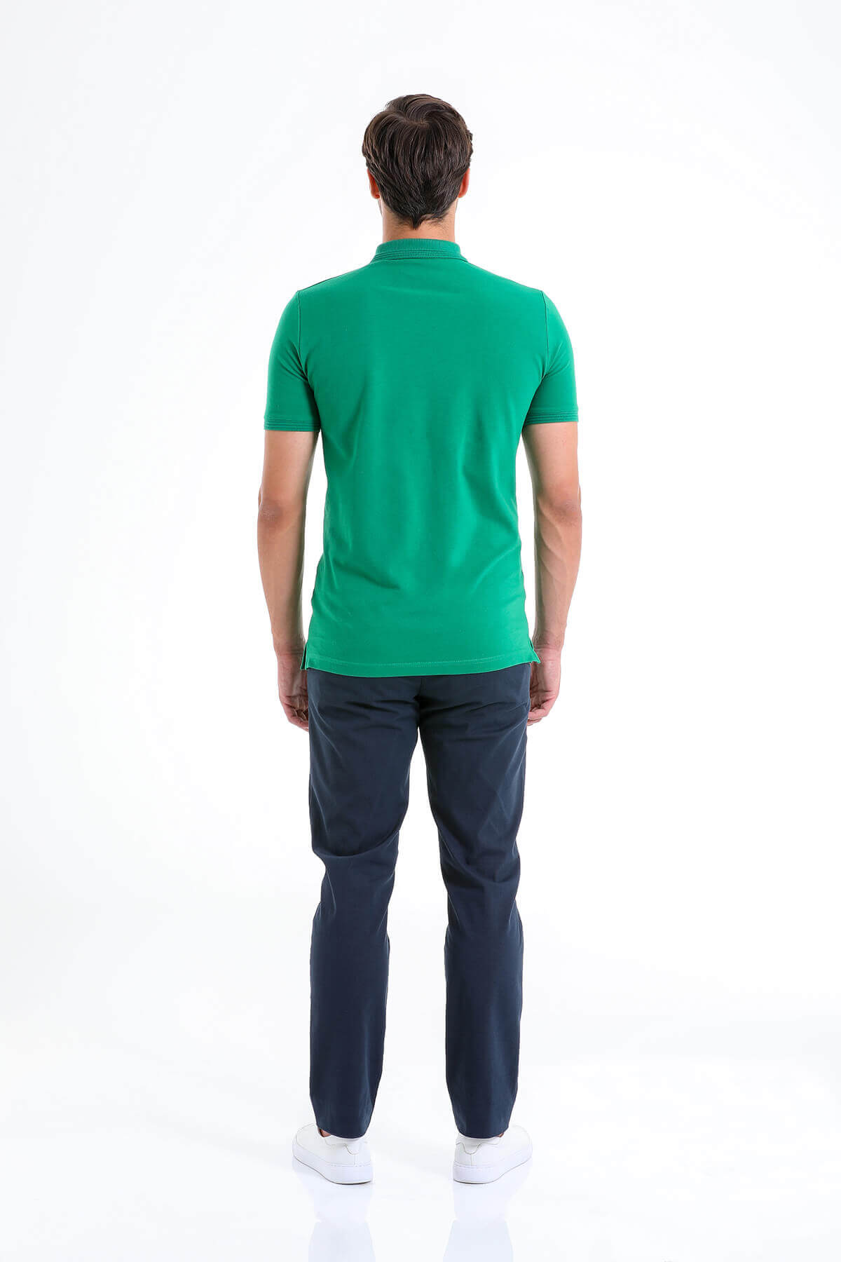 Regular Fit Green Cotton Polo T-Shirt - MIB