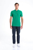 Regular Fit Green Cotton Polo T-Shirt - MIB