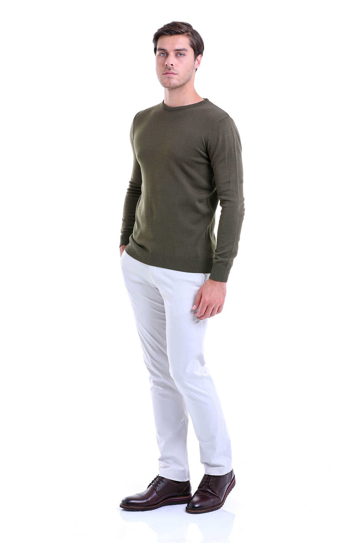 Regular Fit Green Crewneck Sweater - MIB