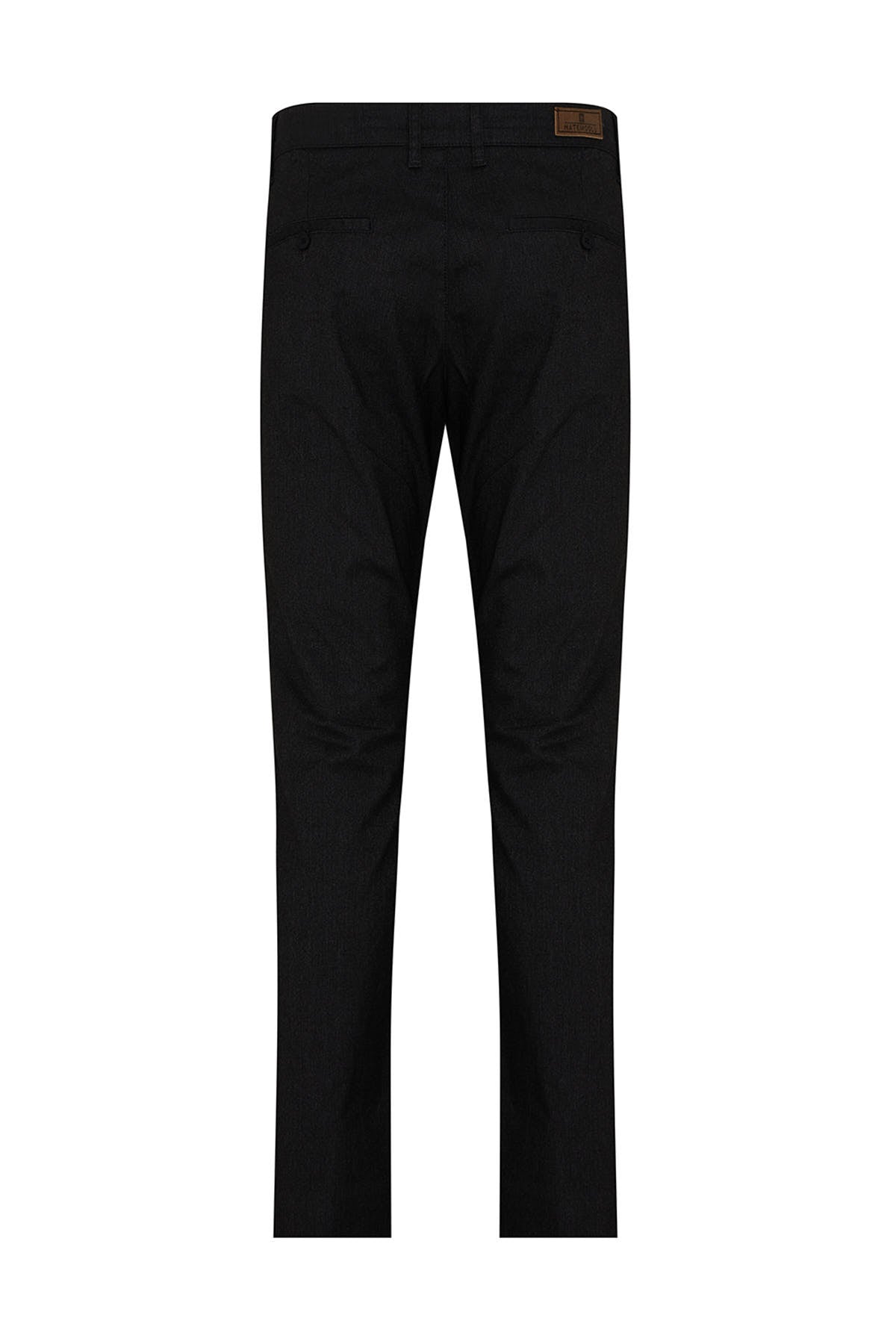 Regular Fit High Waist Black Cotton Casual Pants - MIB