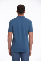 Regular Fit Indigo 100% Cotton Polo T-Shirt - MIB