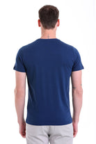 Regular Fit Indigo Basic Cotton Crew Neck T-Shirt - MIB