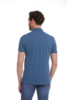 Regular Fit Indigo Basic Cotton Polo T-Shirt - MIB