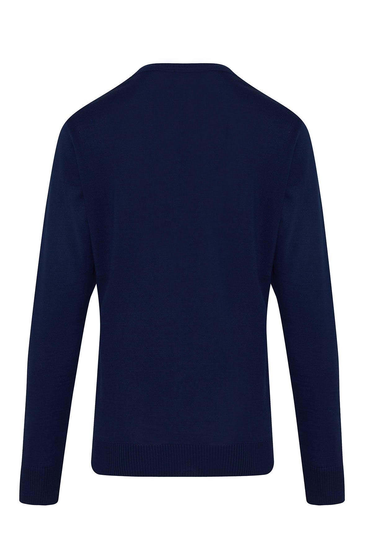 Regular Fit Indigo - Navy Wool Blend Crewneck Sweater