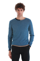 Regular Fit Indigo Wool Blend Crewneck Sweater - MIB