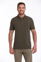 Regular Fit Khaki 100% Cotton Polo T-Shirt - MIB