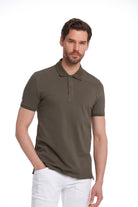 Regular Fit Khaki Basic Cotton Polo T-Shirt - MIB