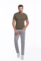 Regular Fit Khaki Basic Crew Neck T-Shirt - MIB