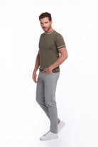 Regular Fit Khaki Basic Crew Neck T-Shirt - MIB