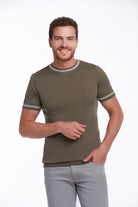 Regular Fit Khaki Basic Crew Neck T-Shirt - MIB