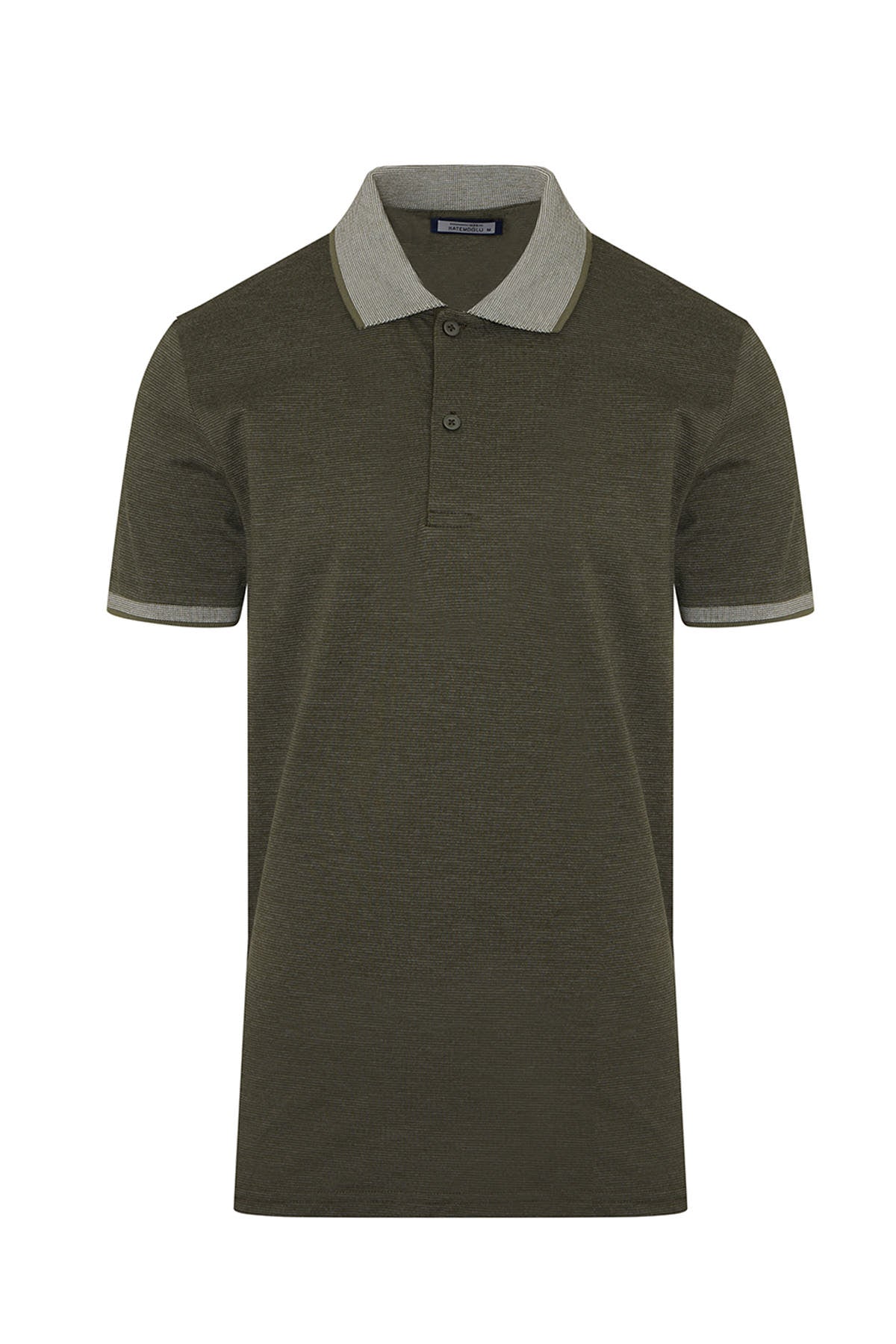 Regular Fit Khaki Cotton Blend Polo T-Shirt - MIB