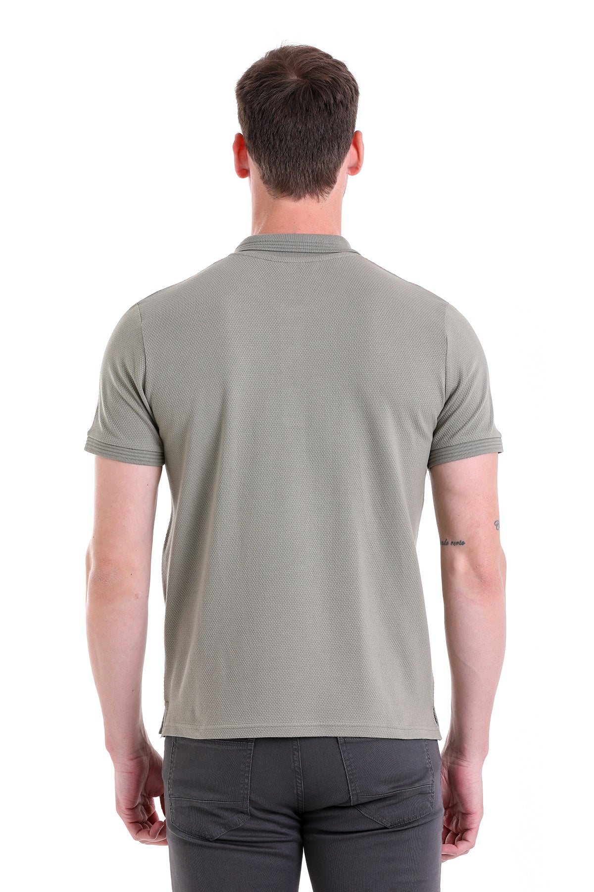 Regular Fit Khaki Cotton Polo T-Shirt - MIB