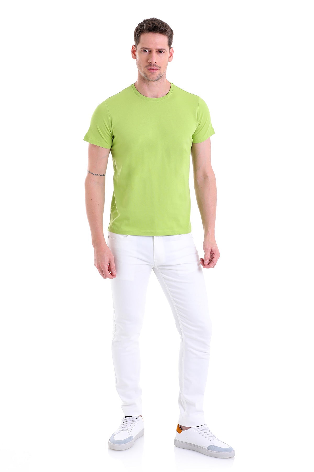 Regular Fit Kiwi Basic Cotton Crew Neck T-Shirt - MIB