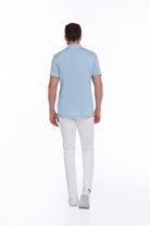 Regular Fit Light Blue 100% Cotton Polo T-Shirt - MIB