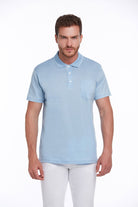 Regular Fit Light Blue 100% Cotton Polo T-Shirt - MIB