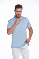 Regular Fit Light Blue 100% Cotton Polo T-Shirt - MIB