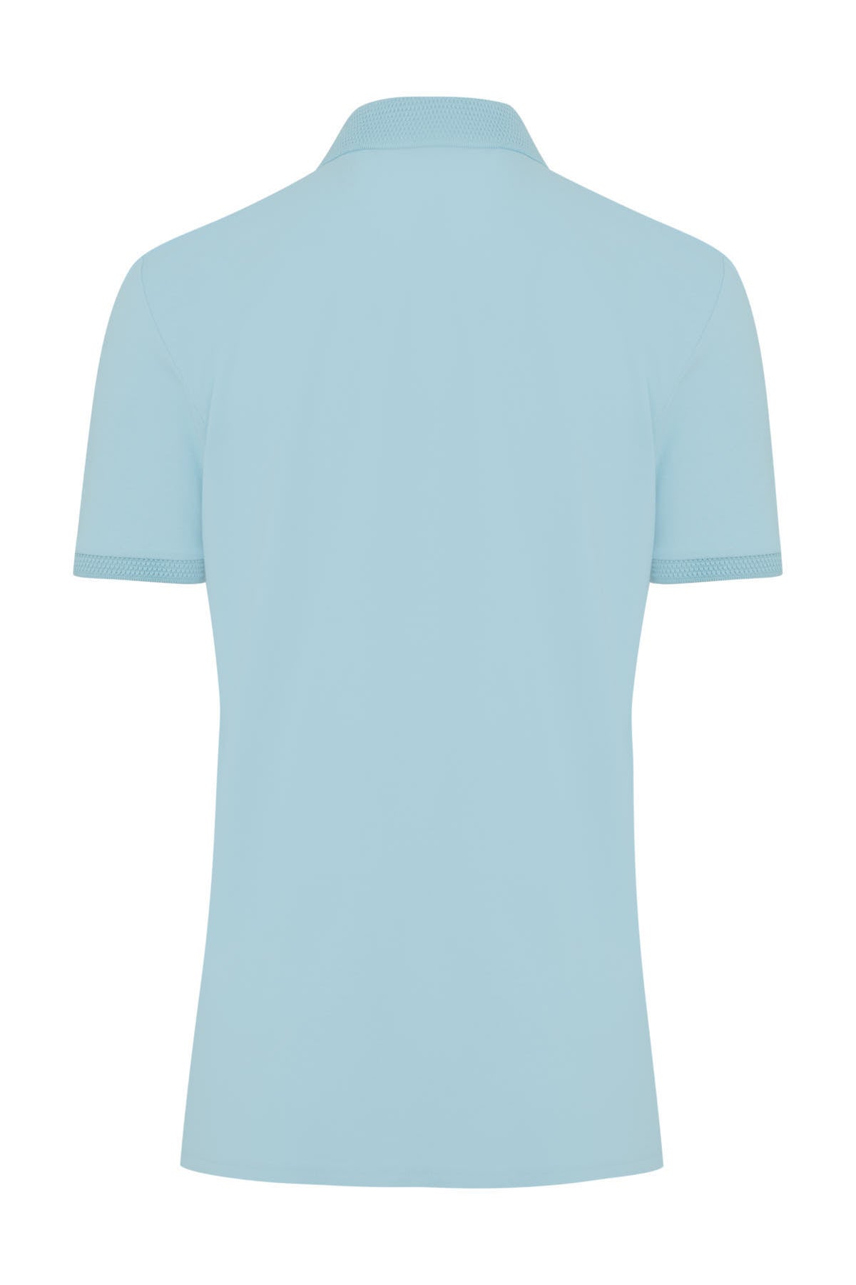 Regular Fit Light Blue Basic Cotton Polo T-Shirt - MIB