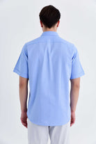 Regular Fit Light Blue Cotton Dress Shirt - MIB