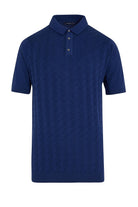 Regular Fit Light Navy Cotton Blend Polo T-Shirt - MIB