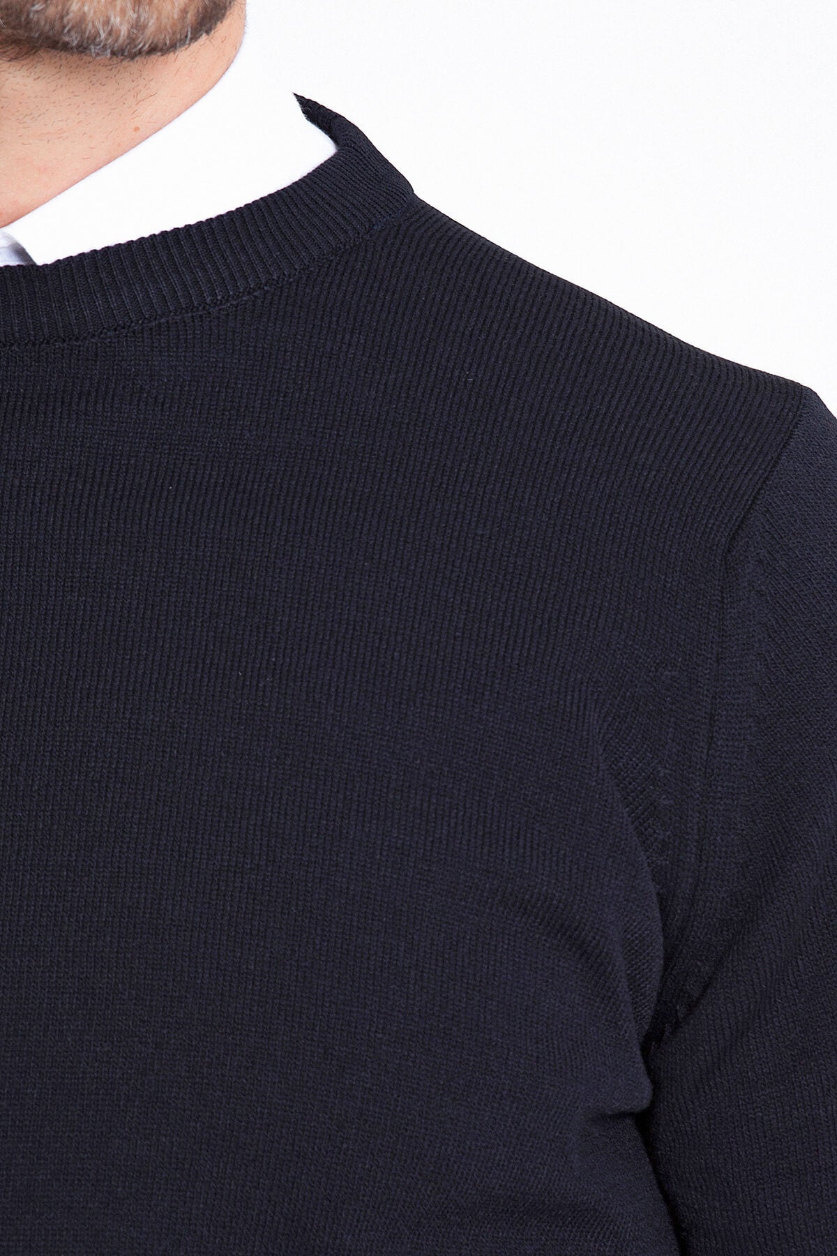 Regular Fit Light Navy Crewneck Sweater - MIB