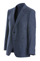 Regular Fit Light Navy Notch Lapel Classic Blazer - SAYKI